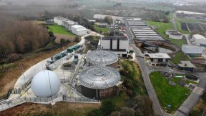 An aerial shot of Dewsbury Wastewater Treatment Works